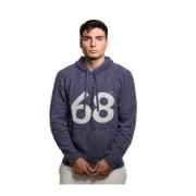 Blauwe Hoodie met Logoprint Sun68 , Blue , Heren