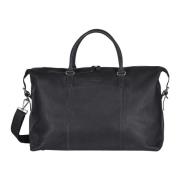 Zwarte leren weekendtas Jacob Howard London , Black , Heren