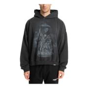 Gestreepte Logo Hoodie Represent , Black , Heren