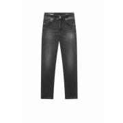 Slim Fit Zwarte Denim Jeans Dondup , Black , Dames