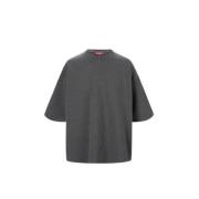 Oversized Crewneck Ponte Capsule Top Staud , Gray , Dames