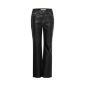 Imitatie leren regular fit volledige lengte broek b.young , Black , Da...