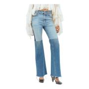 Driekleurige Flared Patchwork Jeans Chloé , Blue , Dames