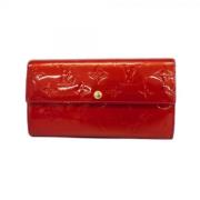 Pre-owned Fabric wallets Louis Vuitton Vintage , Red , Dames