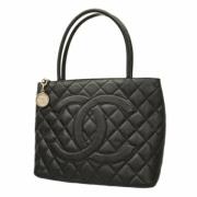 Pre-owned Leather chanel-bags Chanel Vintage , Black , Dames