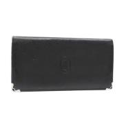 Pre-owned Leather wallets Cartier Vintage , Black , Dames