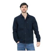 Blauwe Denim Overhemd met Lange Mouwen Tommy Hilfiger , Blue , Heren