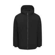 Zwarte Parka Jas Freewear Jack & Jones , Black , Heren