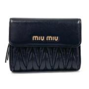 Pre-owned Leather wallets Miu Miu Pre-owned , Black , Dames