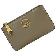 Pre-owned Leather wallets Fendi Vintage , Beige , Dames