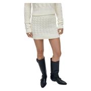 Blake Wit Tricot Rok Alohas , White , Dames