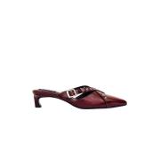 Zyra Onix Burgundy Leren Muiltjes Alohas , Red , Dames