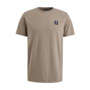 Korte Mouw Crewneck Katoenen T-shirt Vanguard , Brown , Heren