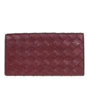 Pre-owned Leather wallets Bottega Veneta Vintage , Red , Dames