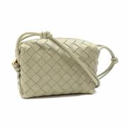 Pre-owned Leather shoulder-bags Bottega Veneta Vintage , Beige , Dames