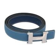 Pre-owned Leather belts Hermès Vintage , Blue , Dames