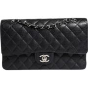 Pre-owned Leather chanel-bags Chanel Vintage , Black , Dames