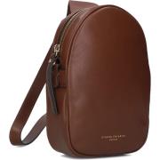 Elegante Bruine Leren Schoudertas Gianni Chiarini , Brown , Dames