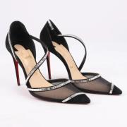 Pre-owned Leather heels Christian Louboutin Pre-owned , Black , Dames