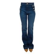 Bootcut Denim Superstretch Blauwe Jeans Nenette , Blue , Dames