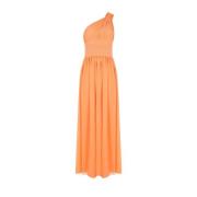 Een-schouder jurk met volle rok Rinascimento , Orange , Dames