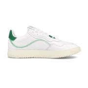 SC Premiere Leren Sneakers met Groene Accenten Adidas Originals , Whit...