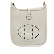 Pre-owned Leather crossbody-bags Hermès Vintage , White , Dames