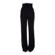 Zwarte wollen broek ritssluiting Max Mara , Black , Dames