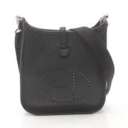 Pre-owned Leather shoulder-bags Hermès Vintage , Black , Dames