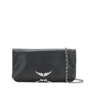 Rock Grained Clutch in Zwart Zadig & Voltaire , Black , Dames