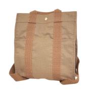 Pre-owned Canvas backpacks Hermès Vintage , Brown , Dames