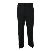 Elegante Stretch Viscose Blend Broek Dondup , Black , Dames