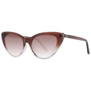 Bruine Cat Eye Zonnebril met Spiegeleffect Guess , Brown , Dames