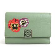 Pre-owned Leather wallets Loewe Pre-owned , Green , Dames