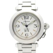 Pre-owned Metal watches Cartier Vintage , White , Heren