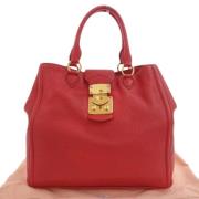 Pre-owned Leather handbags Miu Miu Pre-owned , Red , Dames