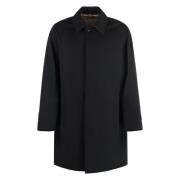 Katoenen trenchcoat met motiefvoering Burberry , Black , Heren