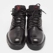 Pre-owned Leather boots Louis Vuitton Vintage , Black , Heren