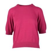 Katoenen Gebreide Top Alpha Studio , Pink , Dames