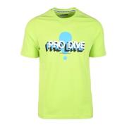 Katoen Elastaan T-shirt Bikkembergs , Green , Heren