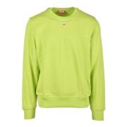 Katoenen Sweatshirt Diesel , Green , Heren