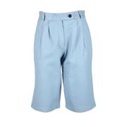 Leren Bermuda Shorts L'Autre Chose , Blue , Dames