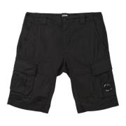 Zwarte Stretch Cargo Shorts C.p. Company , Black , Heren