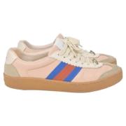 Pre-owned Leather sneakers Gucci Vintage , Pink , Dames