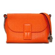 Pre-owned Leather shoulder-bags Loewe Pre-owned , Orange , Dames