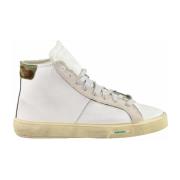 Leren Sneakers met Rubberen Zool Diesel , White , Heren