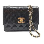 Pre-owned Leather crossbody-bags Chanel Vintage , Black , Dames