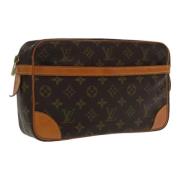 Pre-owned Canvas clutches Louis Vuitton Vintage , Brown , Dames