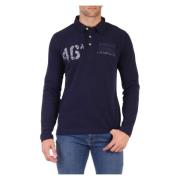 Regular Fit Katoenen Polo met Voorlogo Patch Aeronautica Militare , Bl...