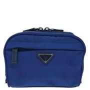 Pre-owned Canvas clutches Prada Vintage , Blue , Dames